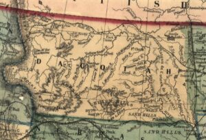 U.S. Military map of Dakotah 1861 by Mitchel