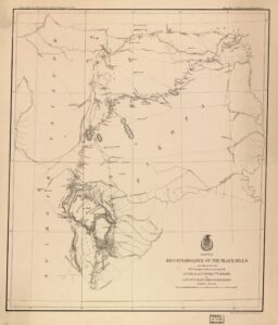 Black Hills map 1874 George Custer