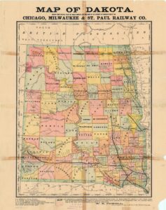 Dakota Railway map 1882