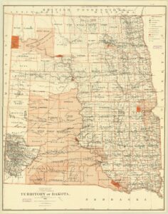 Dakota Territory map 1885