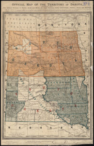 Territory of Dakota map 1886
