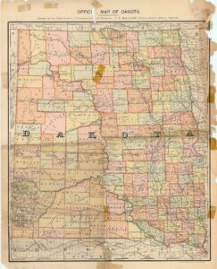 Map of Dakota Territory from 1888
