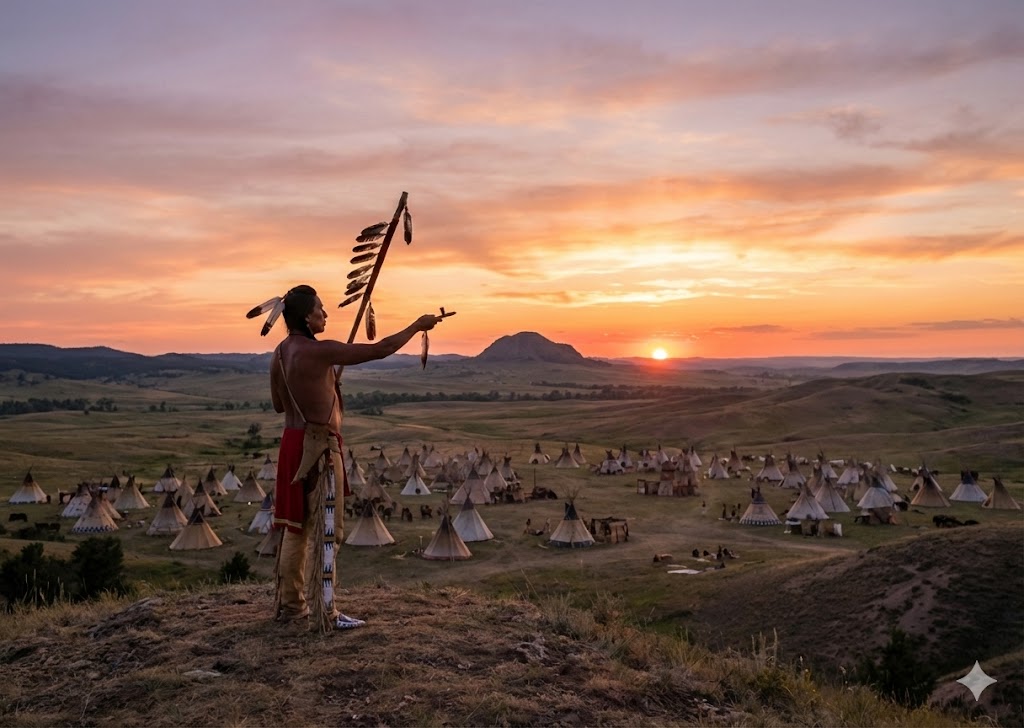 Chaska looking over the village in a quiet spiritual moment